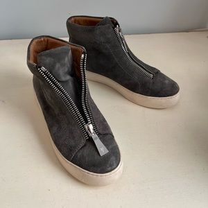 Frye grey suede sneaker bootie